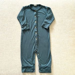 Kate Quinn 6-12 month dark teal onesie pajama bamboo
